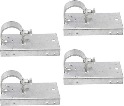 Chain Link Fence 2'' (1 7/8'' OD) x 6'' Wood to Steel Frame End Post Adapter (Pa...