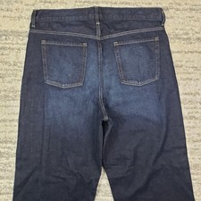 Old Navy Jeans Womens 16 Tall Mid Rise Baggy wide Leg Dark Wash Blue NWT