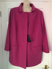 Madeleine Stunning 80% Wool Hot Pink Coat Sz 22 Bnwt