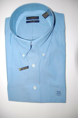club room estate dress shirt NWT CLUB ROOM MEN'S BLUE ESTATE DRESS LONG SLEEVE SHIRT 17 1/2 34 35 X-LG