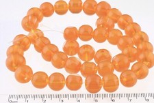 Bead, Trans Orange Lampwork Glass 9-10mm Round with 1.8-3mm Hole 1 Std 42