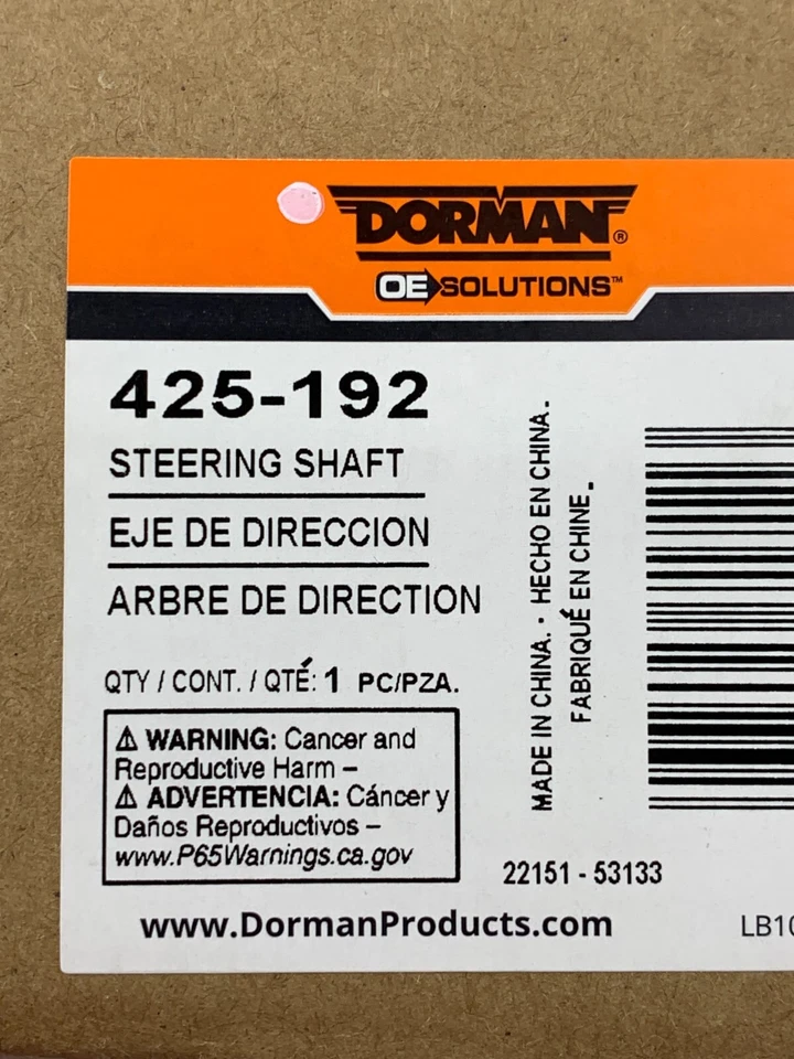 Eje de dirección Dorman 425-192 para Chevy Express 2500 GMC Savana 2500 Foto 2 de 3