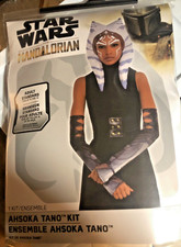 Star Wars The Mandalorian Ahsoka Costume Kit Headpiece And Sleeves - Brand New