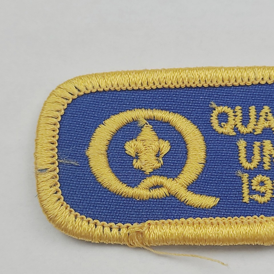 BSA Quality Unit 1990 Patch Badge Blue yellow Vintage eBay