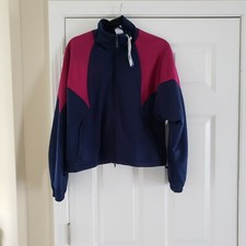 NWT Women's Adidas Originals Track Jacket Large Navy/Power Berry