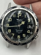 Orologio Uomo Vintage Wyler Incaflex Acciaio Inox Stile Subacqueo Data Anni 60 8181