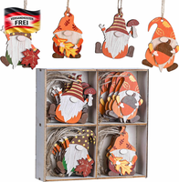 Herbstdeko HäNger Holz Zwerg Fensterdeko 12 Cm 3D-Schichtpaste