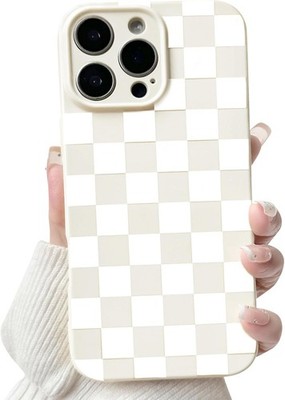iPhone 16 Pro Max Case Cute Aesthetic Checkerboard Checkered Pattern Slim Fit TP