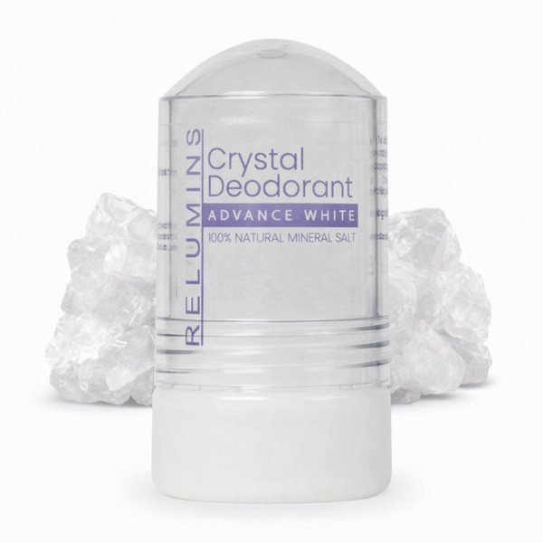 Relumins Desodorante Cristal Roll-On, Potasio Alum Sal Mineral Natural - 60 g
