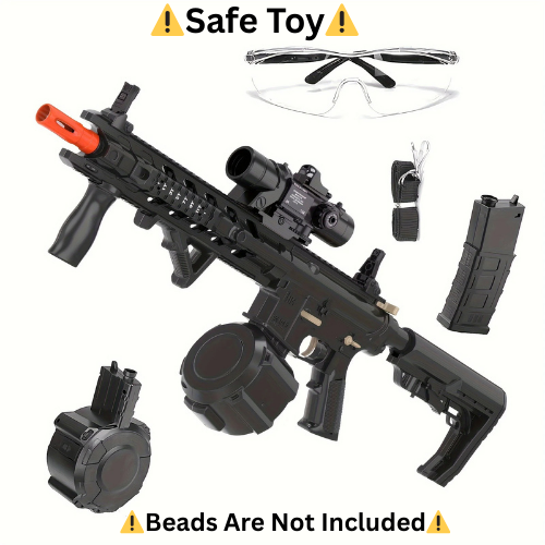 Upgraded Black M416 Gel Ball Blaster Outdoor Splatter Toy – Gel Toy Nation - Picture 1 of 6