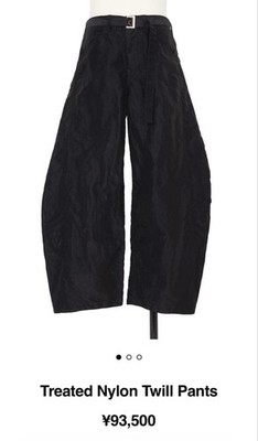 USED SACAI TREATED NYLON TWILL PANTS, SIZE 1 UNUSED