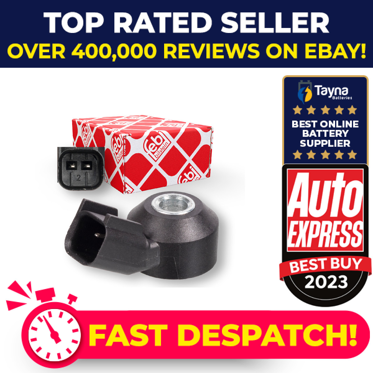 Knock Sensor fits JAGUAR X TYPE X400 2.0D 03 to 09 FMBA JD61212 Febi Quality New