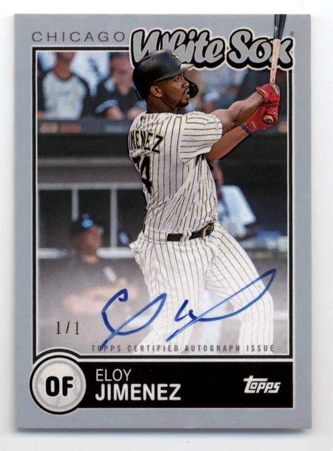 2020 Topps Brooklyn Collection Autographs Platinum #BKAEJI Eloy Jimenez Auto 1/1