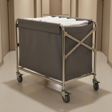 Edelstahl Wäschewagen abnehmbare Tasche für Gewerbe, Waschsalon