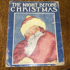 1936 The Night Before Christmas Book, Saalfield Publishing, Fern Bisel Peat