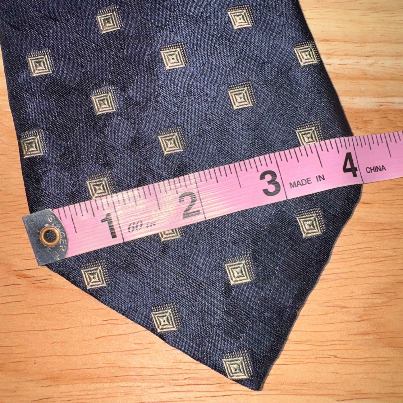 Robert Talbott Studio Blue Geometric Square Print… - image 7