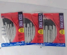  3 Vintage 10 Pack Of New Scripto Medium Stick Ball Point Pens Black 2001