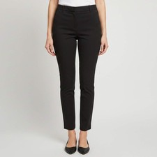 Tom Ford Black Wool Blend Side Zipper Straigh...