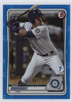 2020 Bowman 1st Edition Blue Foil 84/150 Julio Rodriguez #BFE-19 1ti6
