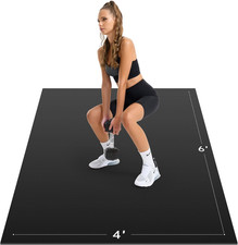 Extra Large Exercise Mat, 10  X 6'/ 8  X 6  / 7  X 5  / 6  X 4  - 7MM Thick Workout
