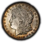 1902-O $1 Morgan Silver Dollar - Colorful Toning - BU - SKU-D7733