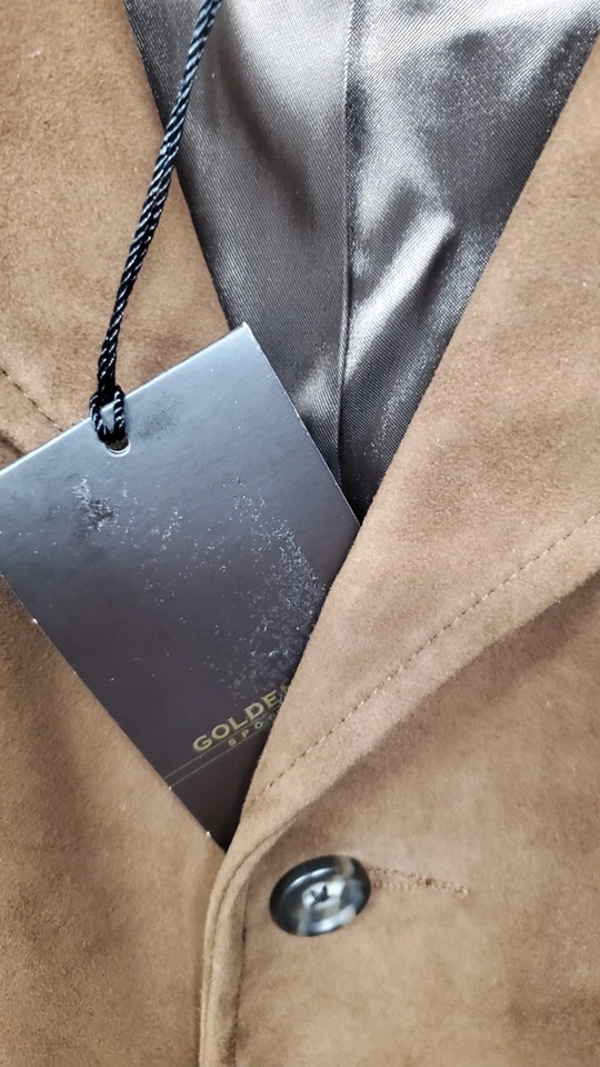 NUEVA Chaqueta de Cuero Gamuza Golden Bear Marca Talla XL NUEVA CON ETIQUETAS Foto 2 de 4