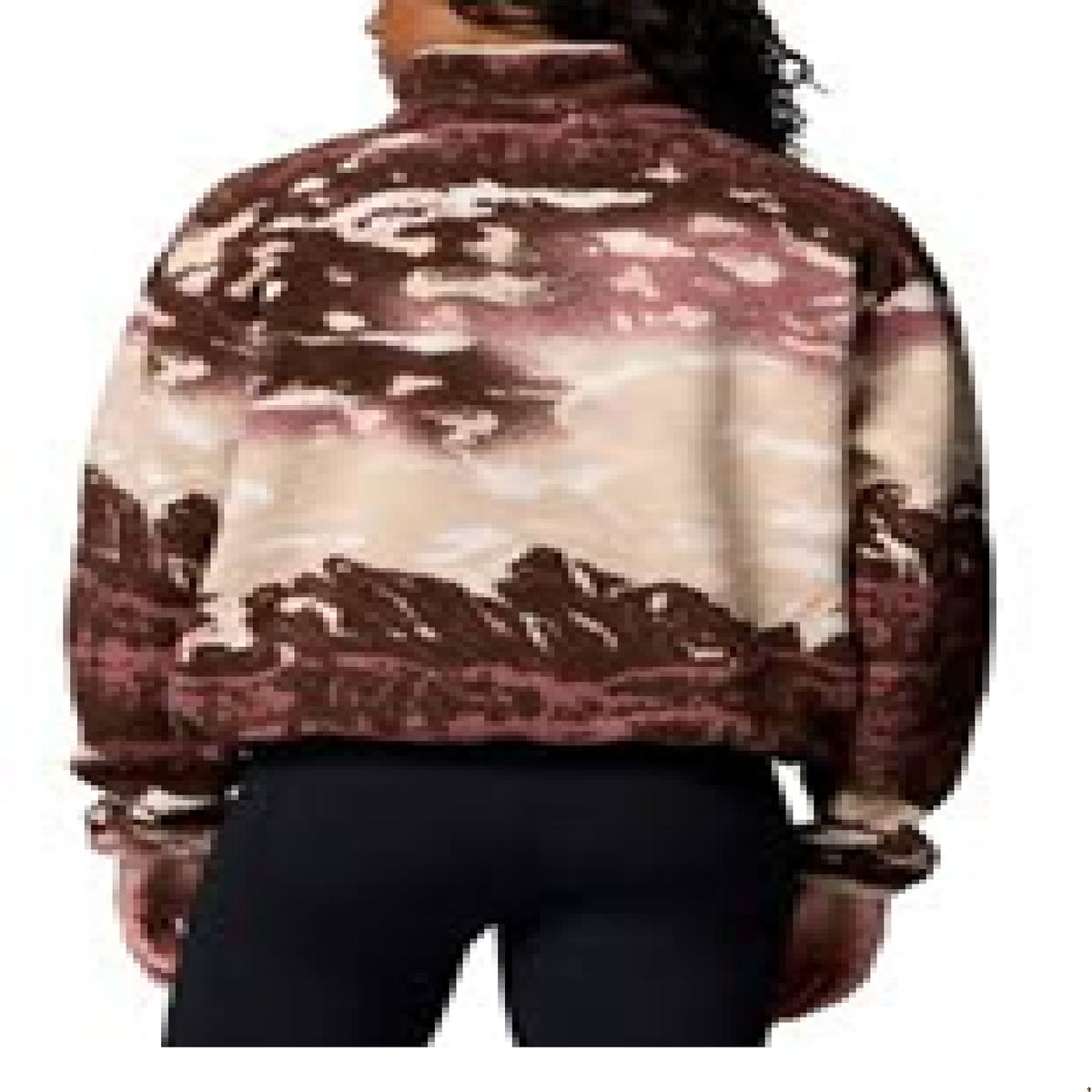 Columbia Helvetia II Printed Half-Snap Cropped Pullover - Tobacco