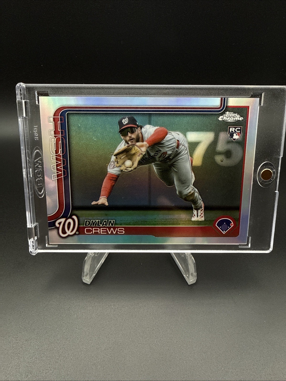 2025 Topps Chrome Update Dylan Crews IMAGE VARIATION RC Nationals SP #USC190