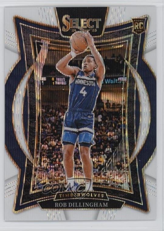2024-25 Panini Select Concourse White Wave Prizm 2/99 Rob Dillingham #84 1m63
