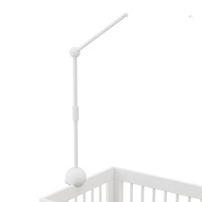 White Crib Mobile Arm, 2-In-1 Adjustable Crib Mobile Holder, 360 Rotating