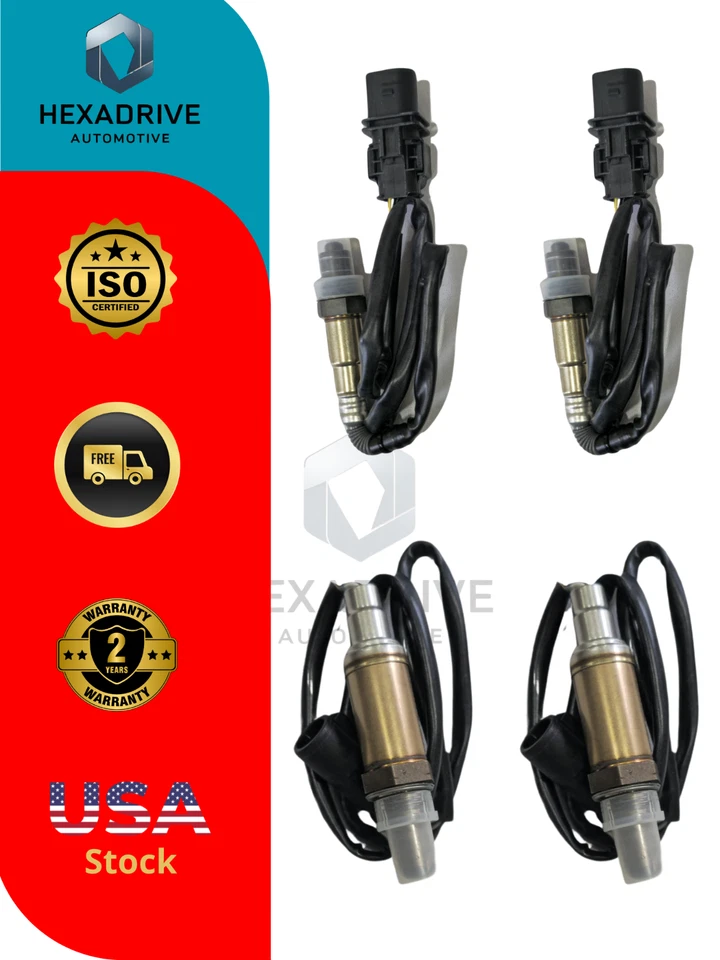 Комплект из 4 шт. новый датчик кислорода для 2009 2010 2011 Ford Expedition V8 5,4 л - Изображение 2 из 3