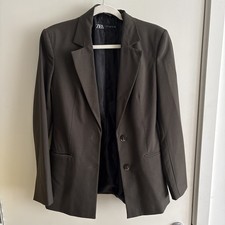Giacca blazer donna Zara verde oliva taglia Xs nuova senza etichette