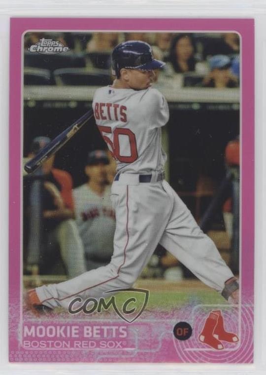2015 Topps Chrome Pink Refractor Mookie Betts #67 1c6s