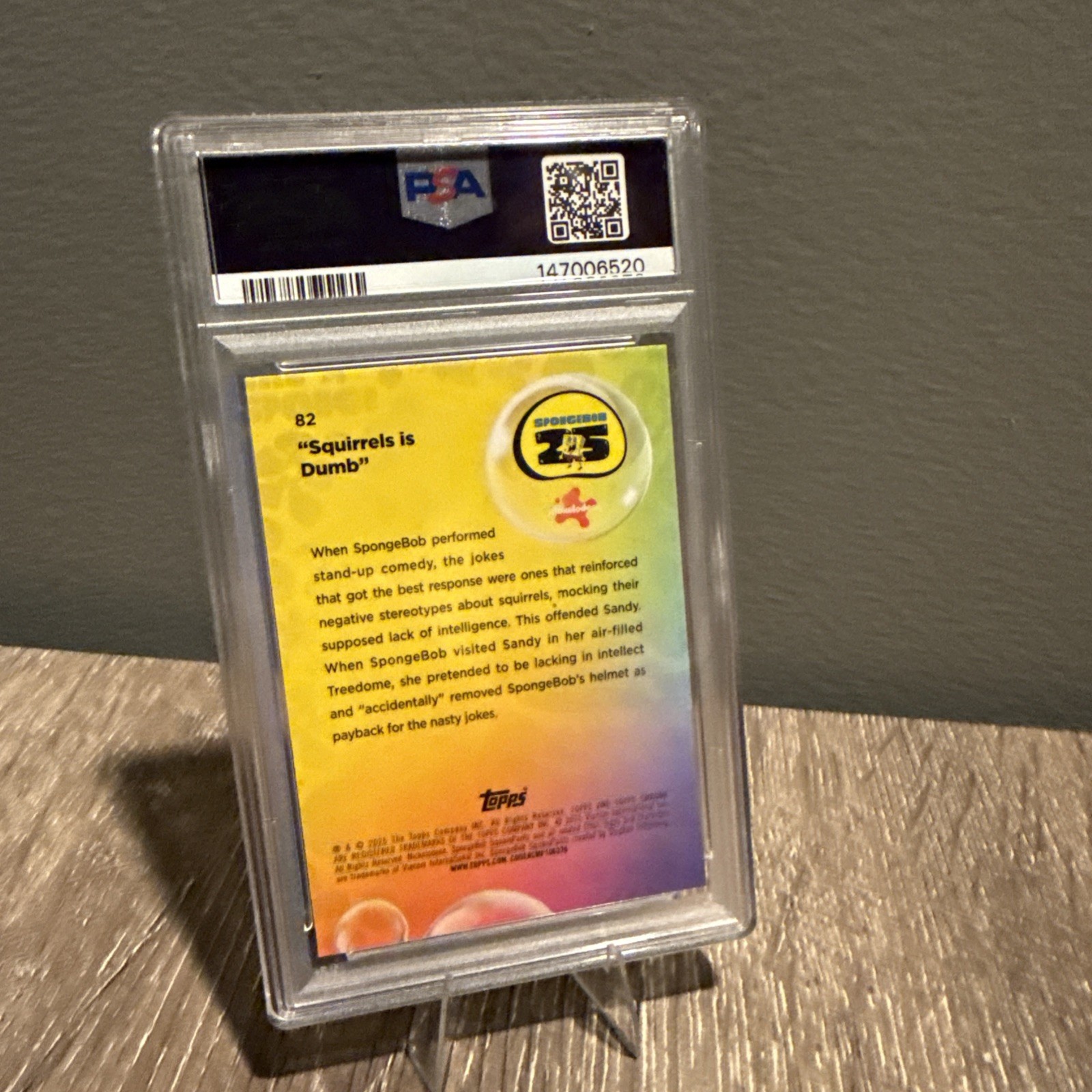 2025 Topps Chrome SpongeBob Squirrels Is Dumb Bubblefractor /99 PSA Gem Mint 10 view 9