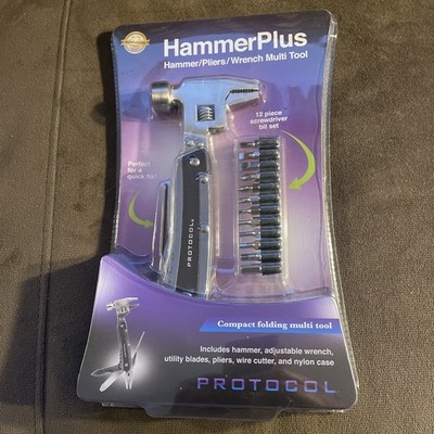 Protocol Hammer & Multi Hammer Pliers Wrench Knife Screwdriver 12 PIECE BIT Set