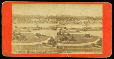 Boston Public Garden View stereo 1870s