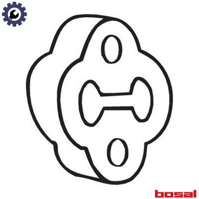 Gummileisten Auspuffanlage 255-275 für Kia Retona / Geschlossen / Offroad / Fahrzeug 2.0L