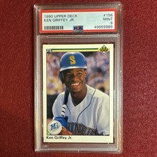 Upper Deck 1990 Ken Griffey Jr. #156 PSA 9 Seattle Mariners MLB Baseball Card