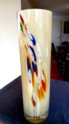 Große schwere Glas Vase - RICHARTZ ART - dekoratives Designerobjekt - Höhe 24 cm