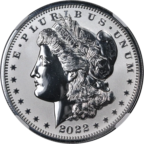 2022 Fiji Morgan Silver Dollar 'S' Privy NGC Reverse PF70 1st Day Issue