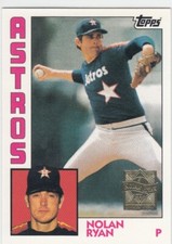 NOLAN RYAN TOPPS 1984 84 REPRINT GOLD STAMP METS RANGERS ASTROS HOF #17 1999 99