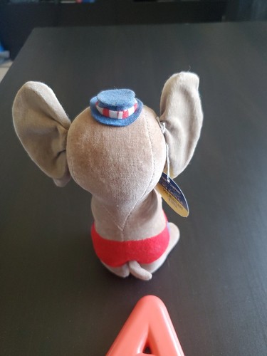 Set Of 2 Dream Pets - Demo Donkey & Gop Elephant - Hard Stuffed Plush Dakin VTG - Picture 17 of 24
