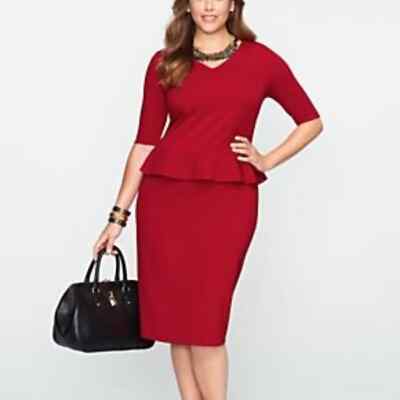 slim fit dress slacks Sophisticated Gia Franco 12212 Mikado Fitted Peplum Dress – Mydressline main image 1