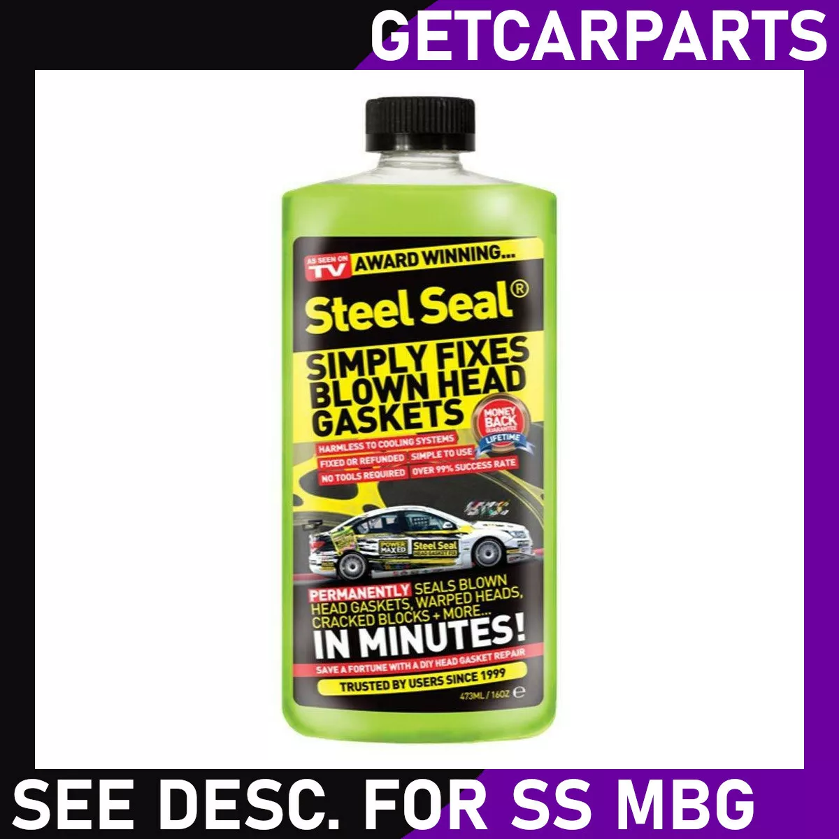 STEEL SEAL Head Gasket Repair - Pour in to Fix Blown Head Gaskets - 1 x  bottle