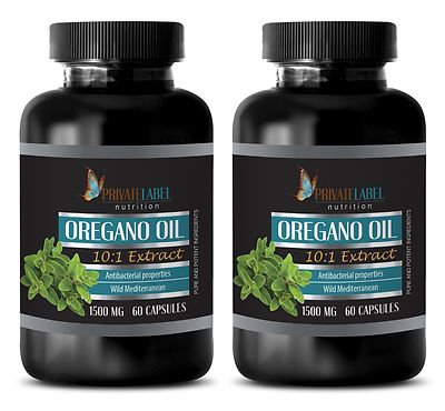 Anti Aging Pills - OREGANO OIL 1500mg - Digestive Aid - 120 Softgels