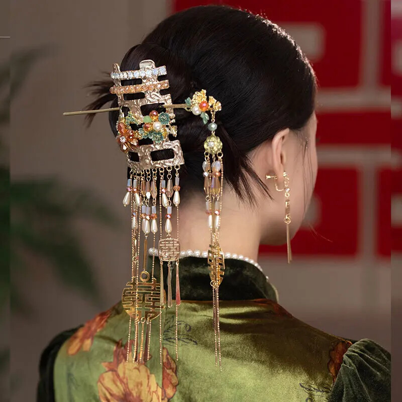 The Tassel Tiara Amazon.com: GHKJ Chinese Style Bridal Tiara Crown, Phoenix  main image 2