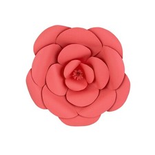 Mega Crafts - 12" Handmade Paper Pedal Flower - Coral, 1PC