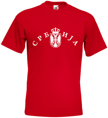 Serbien Srbija T-Shirt Fanshirt EM-2021 Kult Wappen Trikot Nation Flagge Fahne