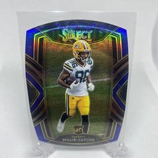 Malik Taylor 2020 Select Club Level Blue Die Cut Prizm Parallel #282 Packers RC