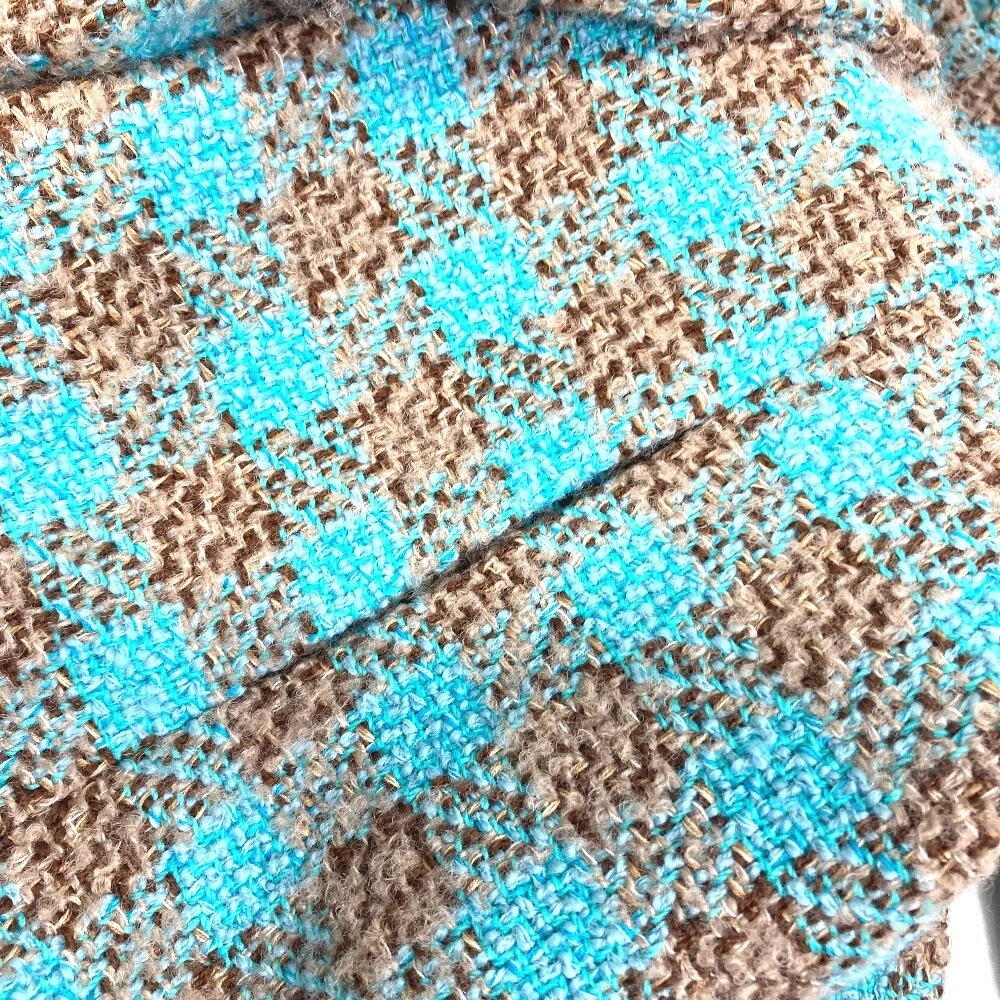 CHANEL P73646 CC Mark Bijoux bottoni strass tweed misto 22K 22K cappotto lungo